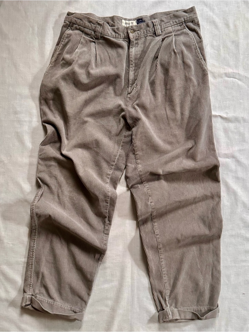Gap Easy Fit Vintage 90s Corduroy Relaxed Fit Pants - Taupe